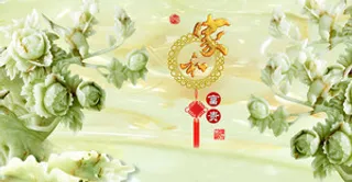 雕塑玉雕背景风景