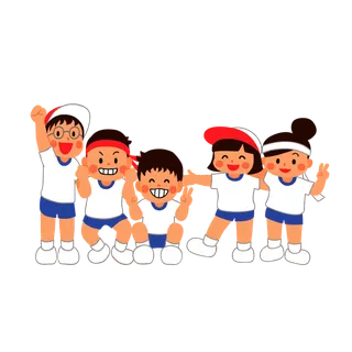 运动儿童合照_元素