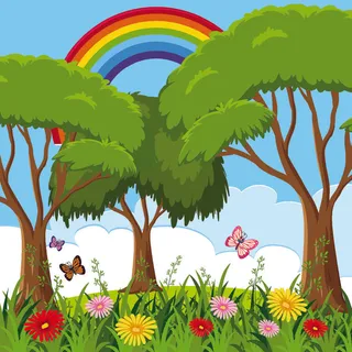 欢迎春天到花开风景