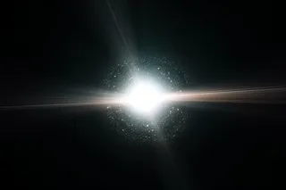 白色发光在黑色背景上爆炸。明亮的星星。透明闪耀的太阳，明亮的闪光背景