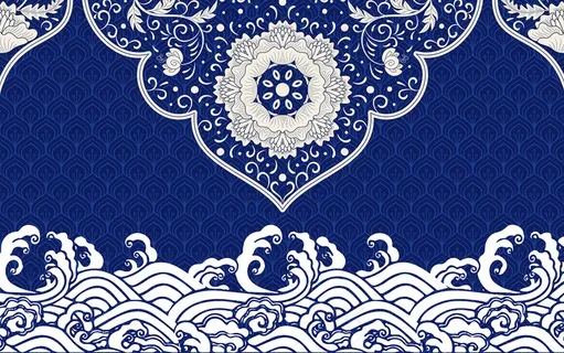 中国风古风国潮祥云旭日背景