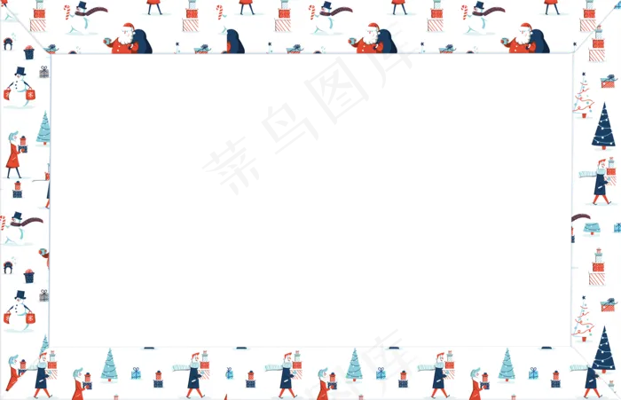 圣诞边框, 假期, 边境, 圣诞节, 礼物, 喜庆的