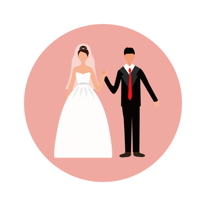 婚纱卡通人物婚礼白纱结婚婚纱摄影手绘