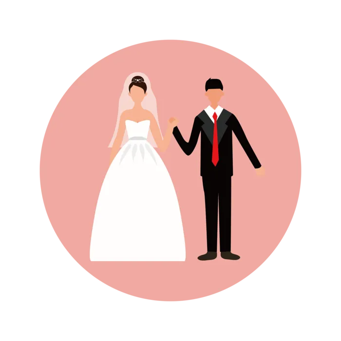 婚纱卡通人物婚礼白纱结婚婚纱摄影手绘