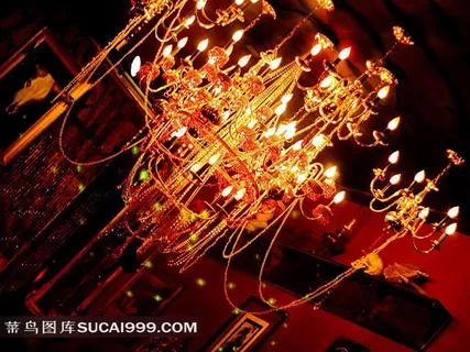 富贵华丽的吊灯素材