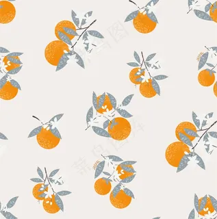 橙子手绘插画