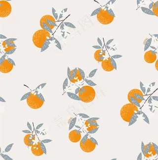 橙子手绘插画