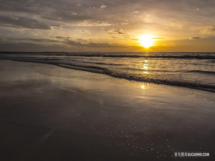 唯美海边日出夕阳壁纸