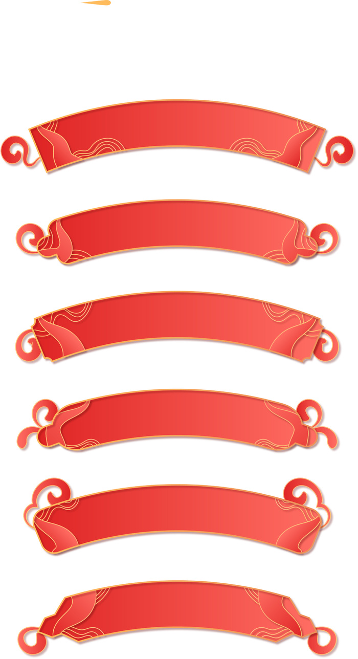 中国风中式古风国潮按钮装饰促销边框标题框对话框PSDAI设计素材