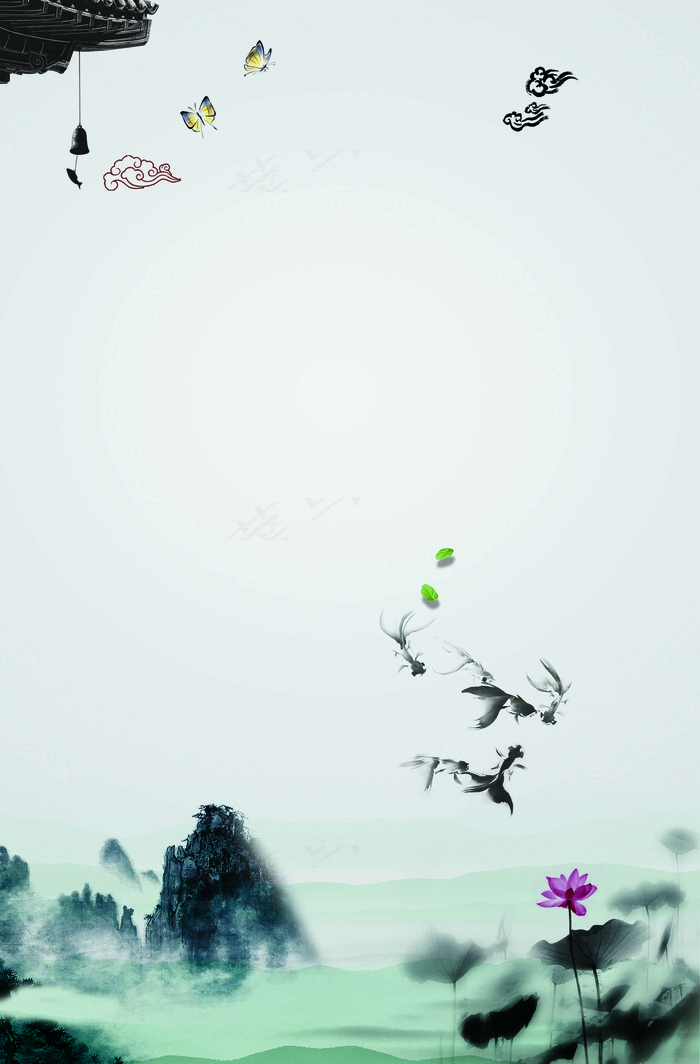 水墨山水 水墨山水素材