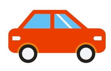 矢量卡通汽车不干胶