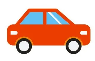 矢量卡通汽车不干胶