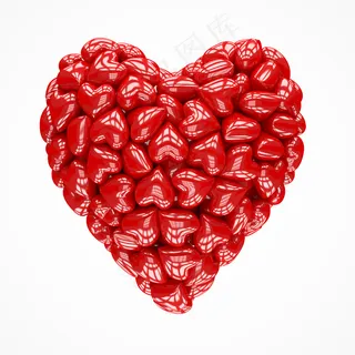红色爱心创意组合图片