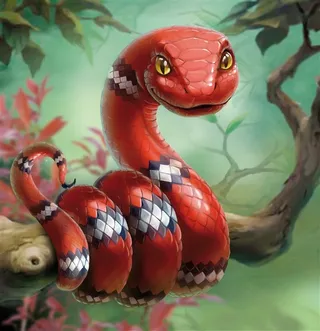 红色卡通小蛇高清图片