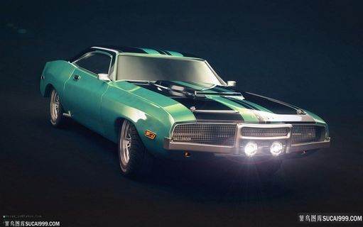 超级浅蓝色跑车