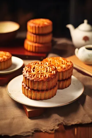 复古月饼摄影美食