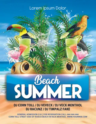 夏天大海约会海报