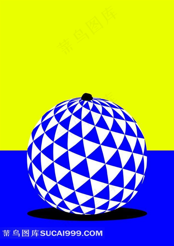 几何插画之橘子