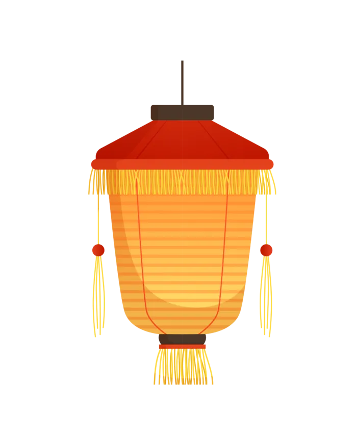 卡通手绘灯笼中秋节元宵节花灯新年海报元素PNG免扣PS素材