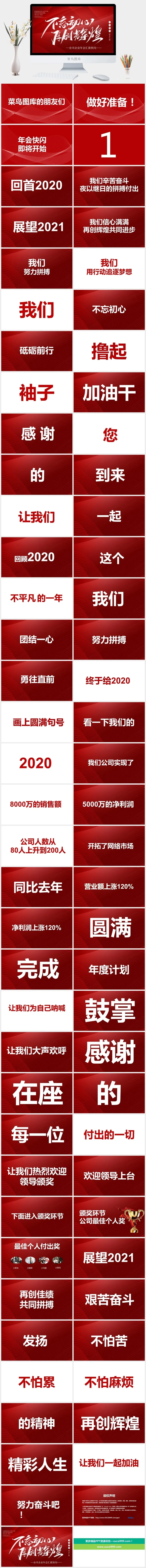 企业年会颁奖典礼ppt模板优秀员工表彰新年晚会ppt模版