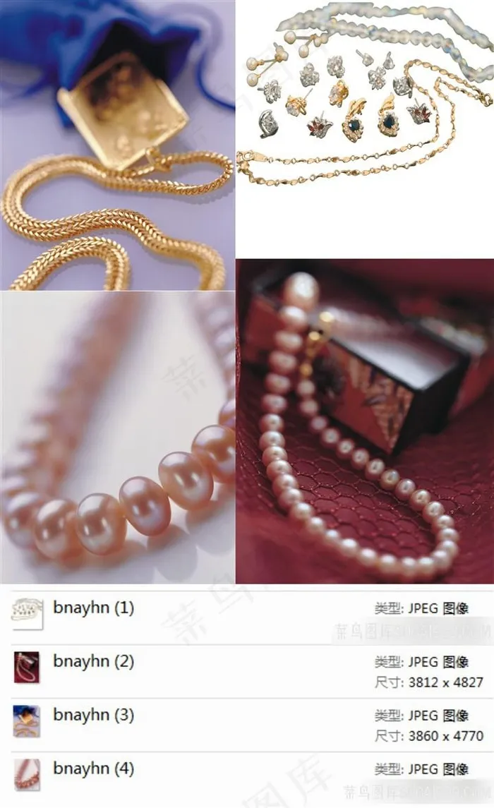 珍珠项链摄影素材