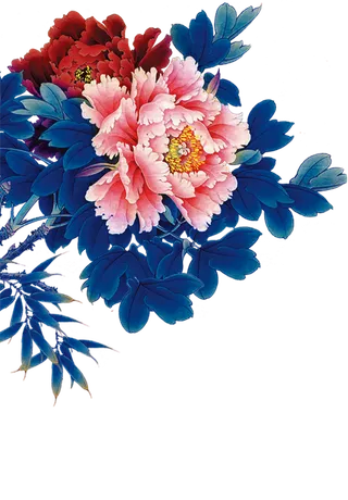 古典元素传统牡丹