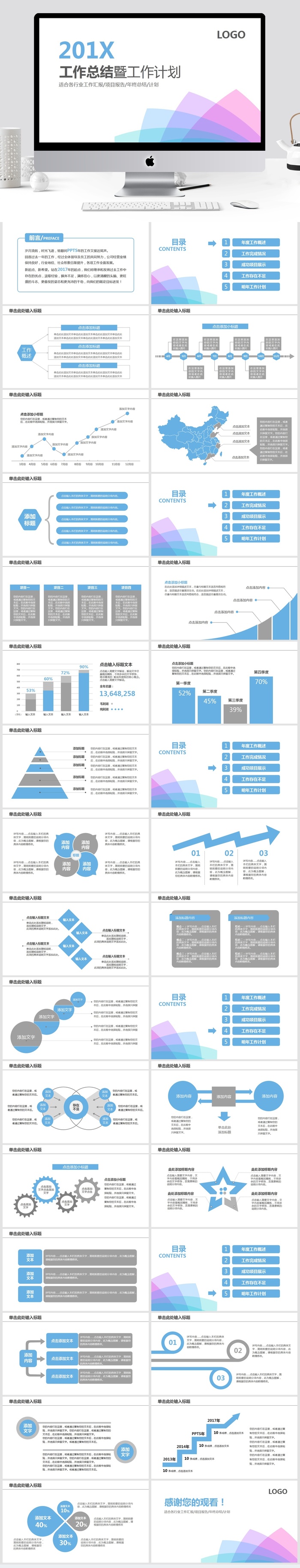 工作总结暨工作计划ppt