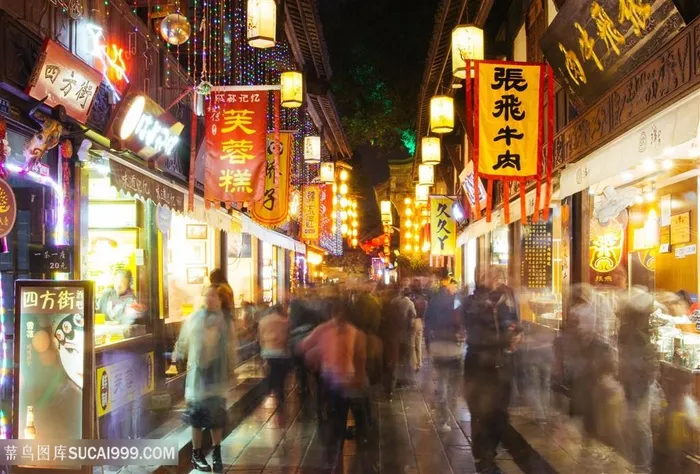 斑斓的古镇老街