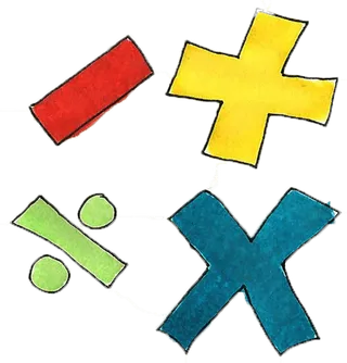 加减乘除简笔卡通符号少儿兴趣班