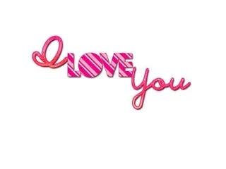 我爱你PNG免抠