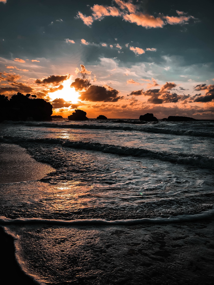 海上日出自然风景图片素材