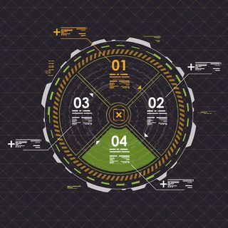 科幻未来科技操作仪表盘HUD元素图游戏UI图标界面边框矢量AI素材