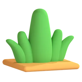 草卡通自然图标3Dpng素材