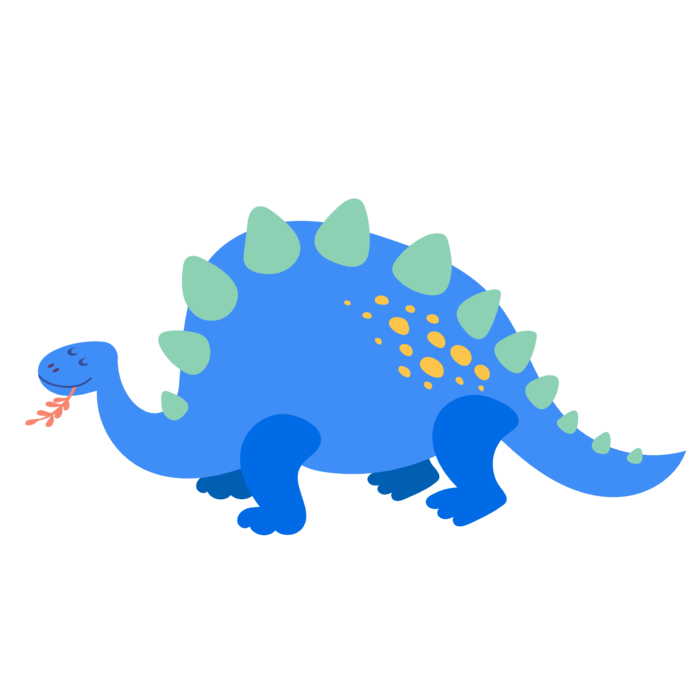 卡通蓝色恐龙