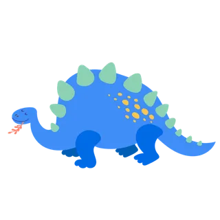 卡通蓝色恐龙