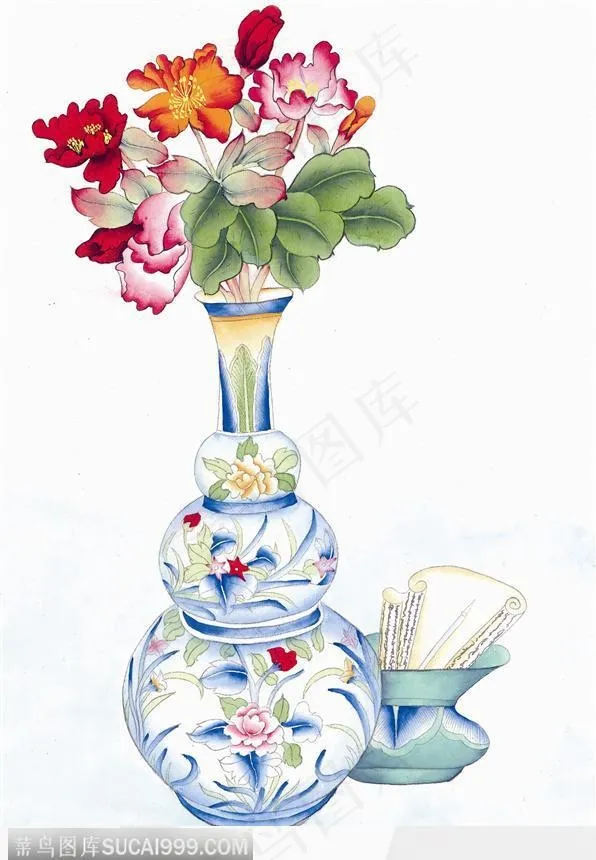 水墨花瓶图