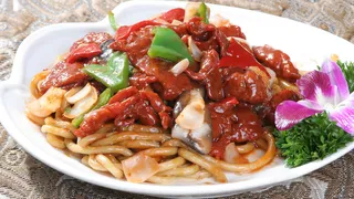 百合牛柳乌冬面