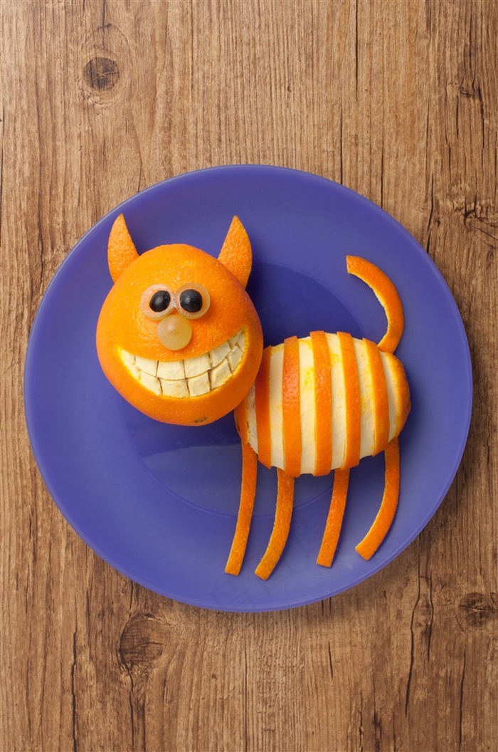 水果蔬菜创意小猫素材