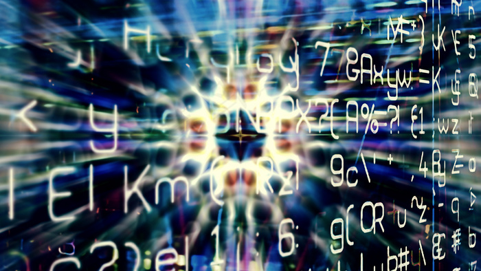 蓝色信息数码高科技代码创意背景