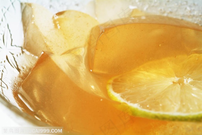 甜品店广告素材 柠檬冻冰品冰凉粉