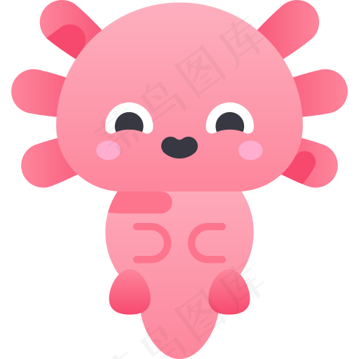 卡通蝾螈元素图标免扣