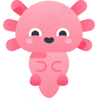 卡通蝾螈元素图标免扣