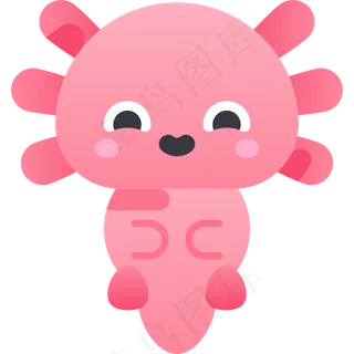 卡通蝾螈元素图标免扣