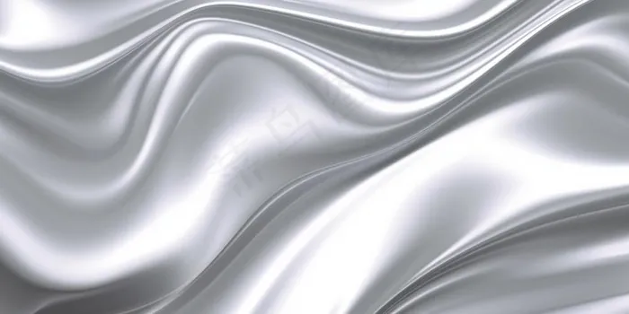 c4d银色流动波纹酸性风格海报背景(1536x768)