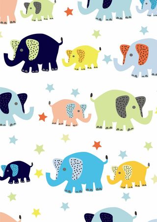 多彩大象五彩缤纷彩色