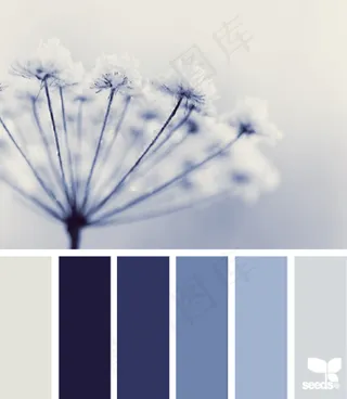 冬天系配色色卡色彩搭配