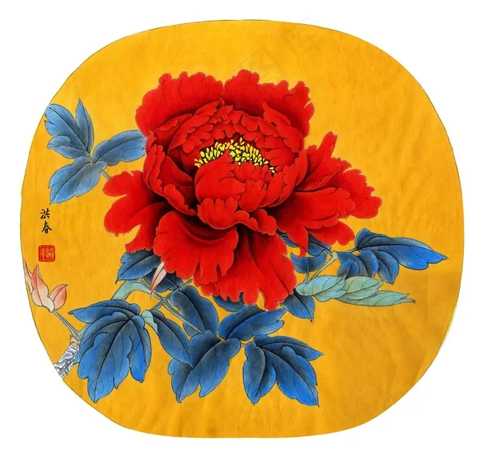 国画牡丹花卉