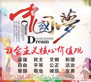 中国梦*核心价值观*中国梦展板宣传
