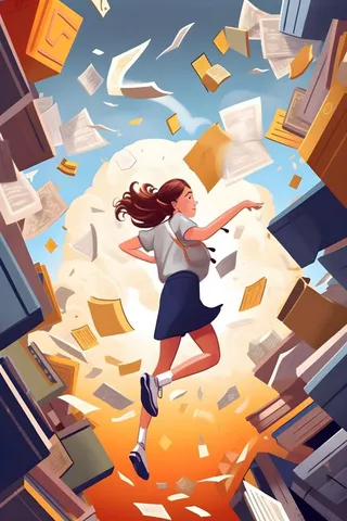 考试复习冲刺时间学生天空背景