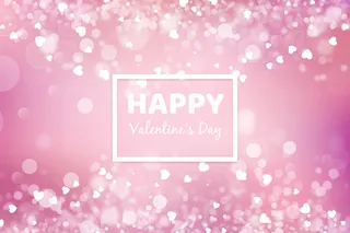 情人节快乐爱心紫色背景